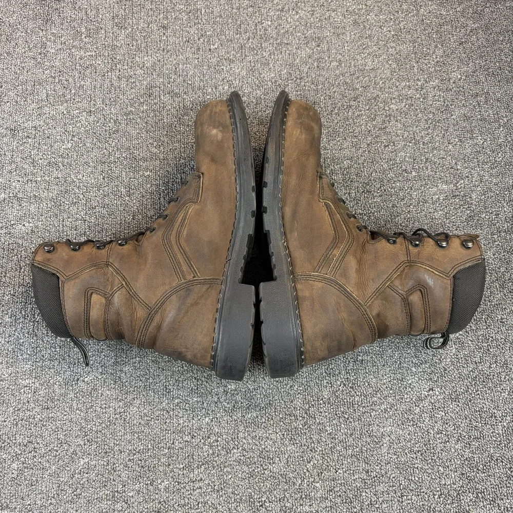 Red Wing #4414 Brown Leather Steel Toe Waterproof Boots Size 10.5 D Made in USA